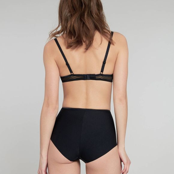 LOU Stripes Black High Waisted Panty NWT Size Small in Black - Picture 6 of 6